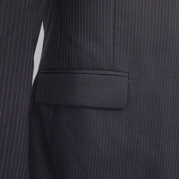 Brooks Brothers 346 Black Striped 2-Piece Suit 43R- Pants W46xL28 - Picture 5 of 16